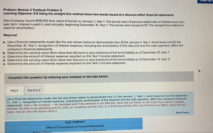 Solved Check Problem: Module 3 Textbook Problem 5 Learning | Chegg.com