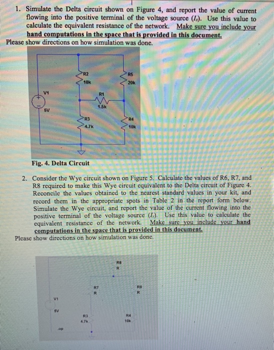 Directions To Delta Terminal Solved 1. Simulate The Delta Circuit Shown On Figure 4, And | Chegg.com