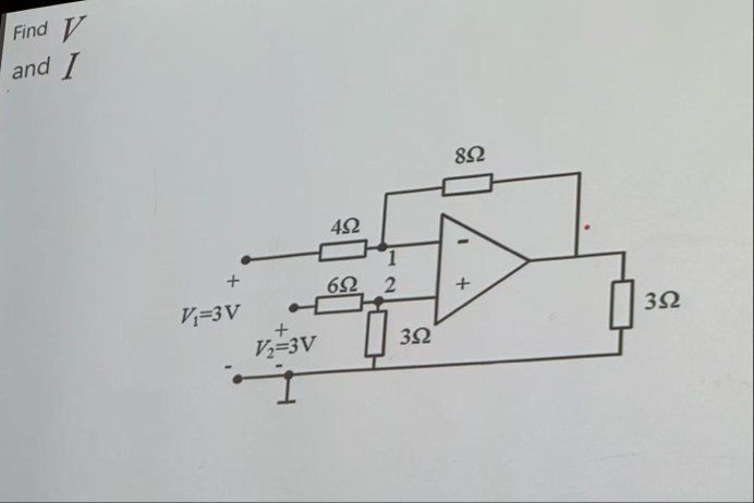 Find the current I and the voltage V | Chegg.com