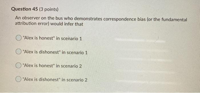 Solved > Question 44 (3 points) According to correspondent | Chegg.com