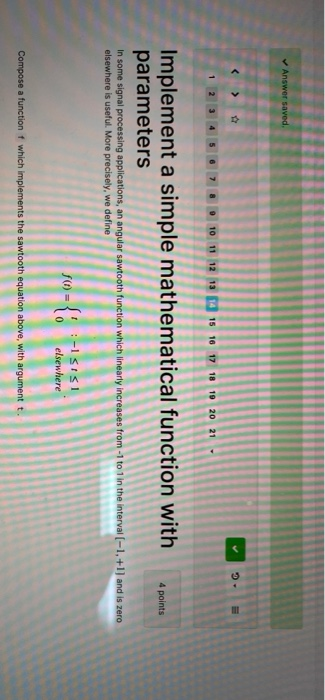 Solved Answer saved. Implement a simple mathematical | Chegg.com