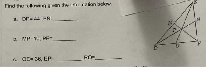 Solved Find the following given the information below. a. | Chegg.com