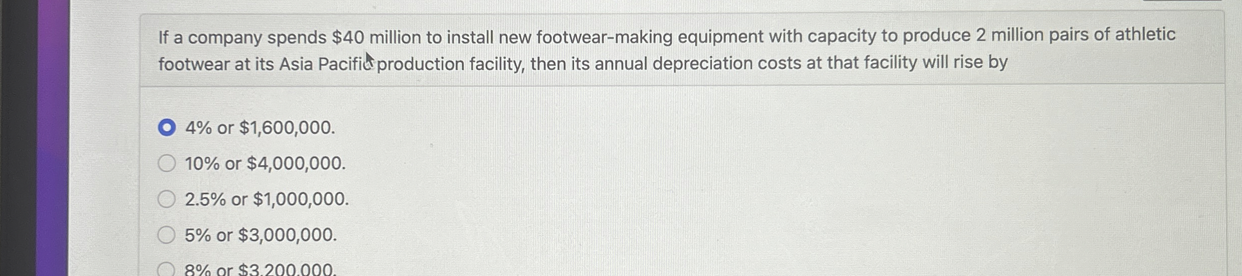 If a company spends $40 ﻿million to install new | Chegg.com