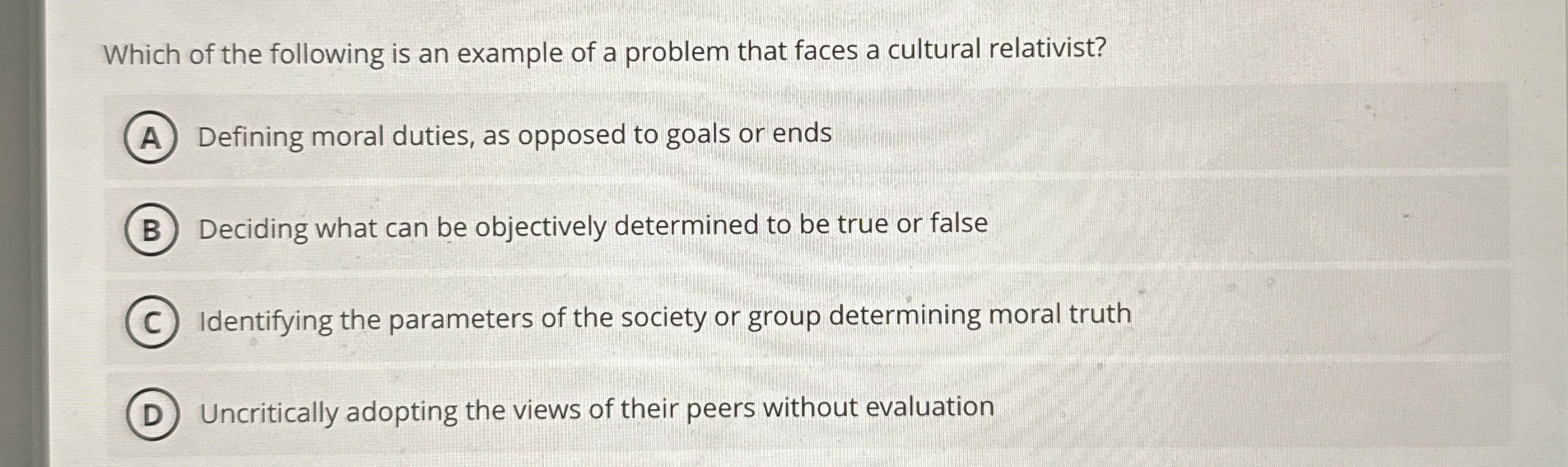 Which of the following is an example of a problem | Chegg.com