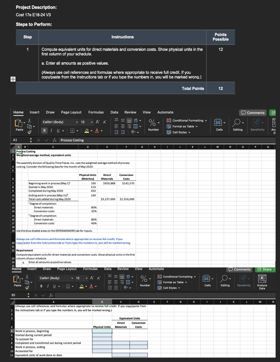 Solved Help with Excel , ﻿answer ALL BLUE BOXES ON THE | Chegg.com