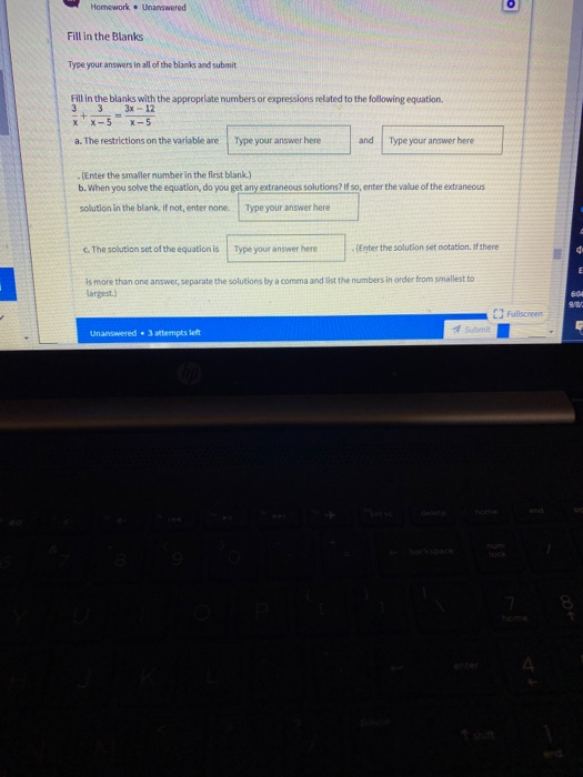 Solved Fill in the Blanks Type your answers in all of the | Chegg.com