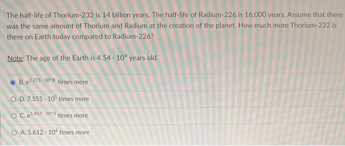 solved-the-half-life-of-thorium-232-is-14-billion-years-the-chegg