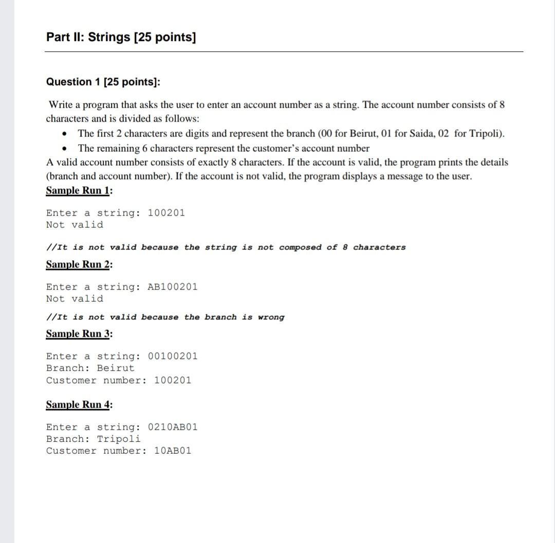 Solved Part I: Classes and Objects [75 points] Question 1 | Chegg.com