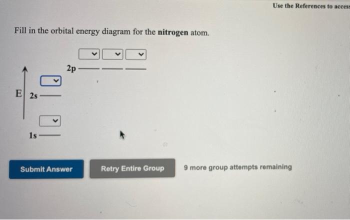 Solved Use the References to acces Fill in the orbital | Chegg.com