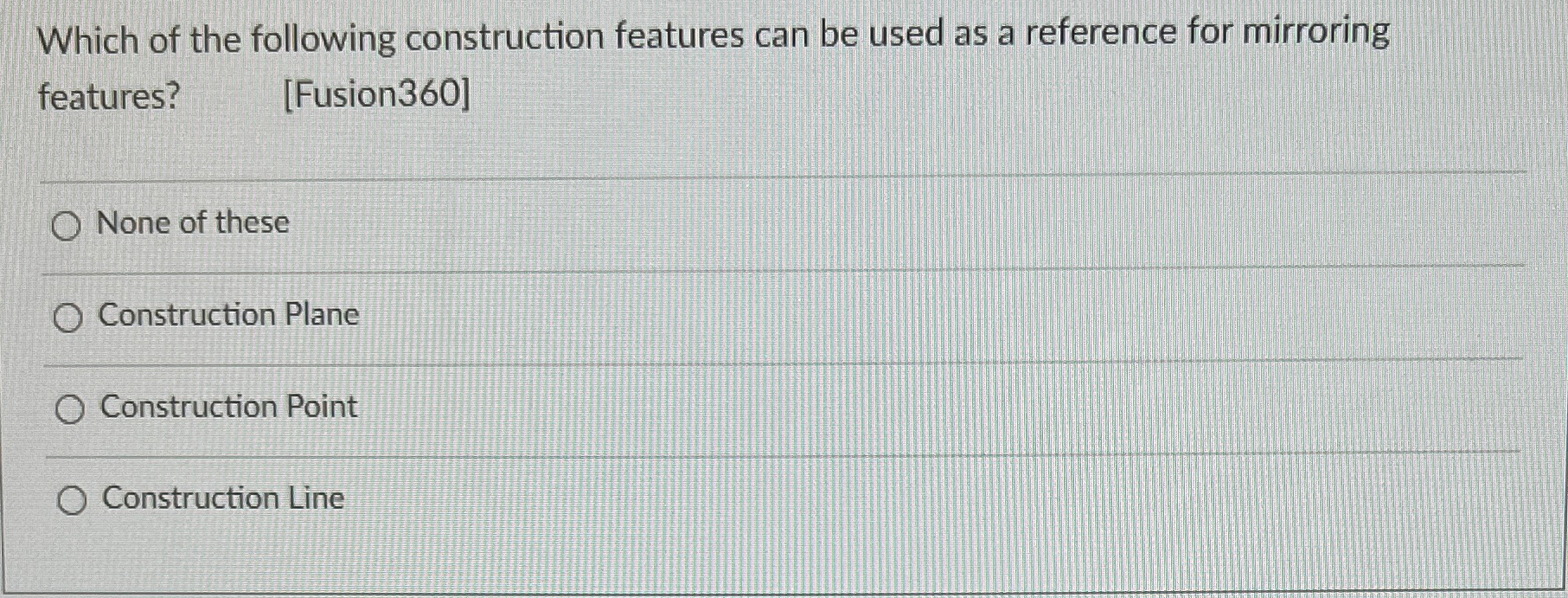 Solved Which of the following construction features can be | Chegg.com