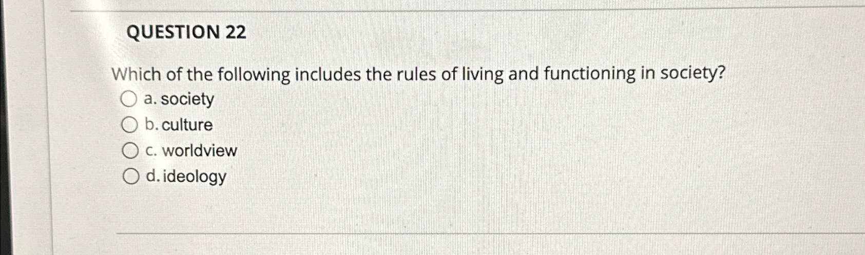 Solved QUESTION 22Which of the following includes the rules | Chegg.com