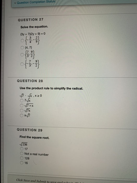 Solved Question Completion Status Question 27 Solve The Chegg Com