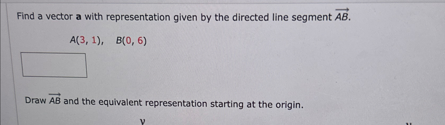 Solved Find a vector a with representation given by the | Chegg.com