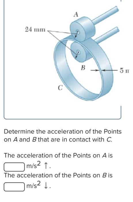 Solved Ring C has an inside radius of 55 mm and an outside | Chegg.com
