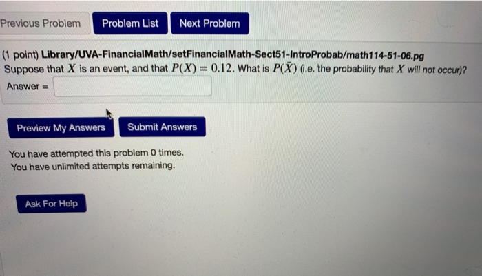 Solved Previous Problem Problem List Next Problem (1 point) | Chegg.com