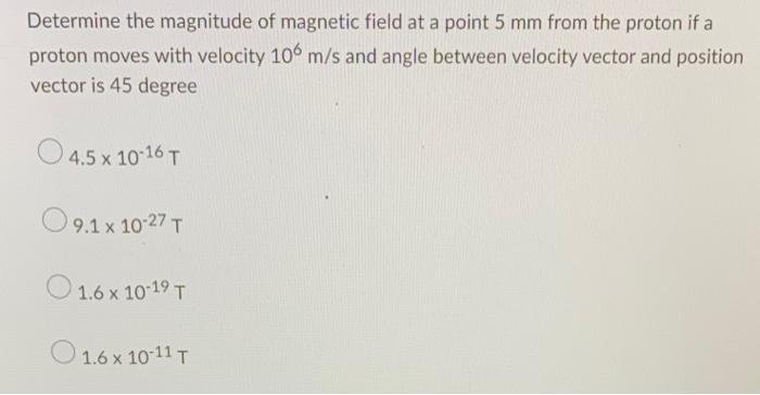 Solved Determine the magnitude of magnetic field at a point | Chegg.com
