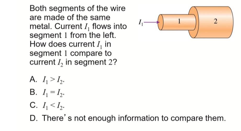 Solved Both segments of the wire are made of the same metal. | Chegg.com