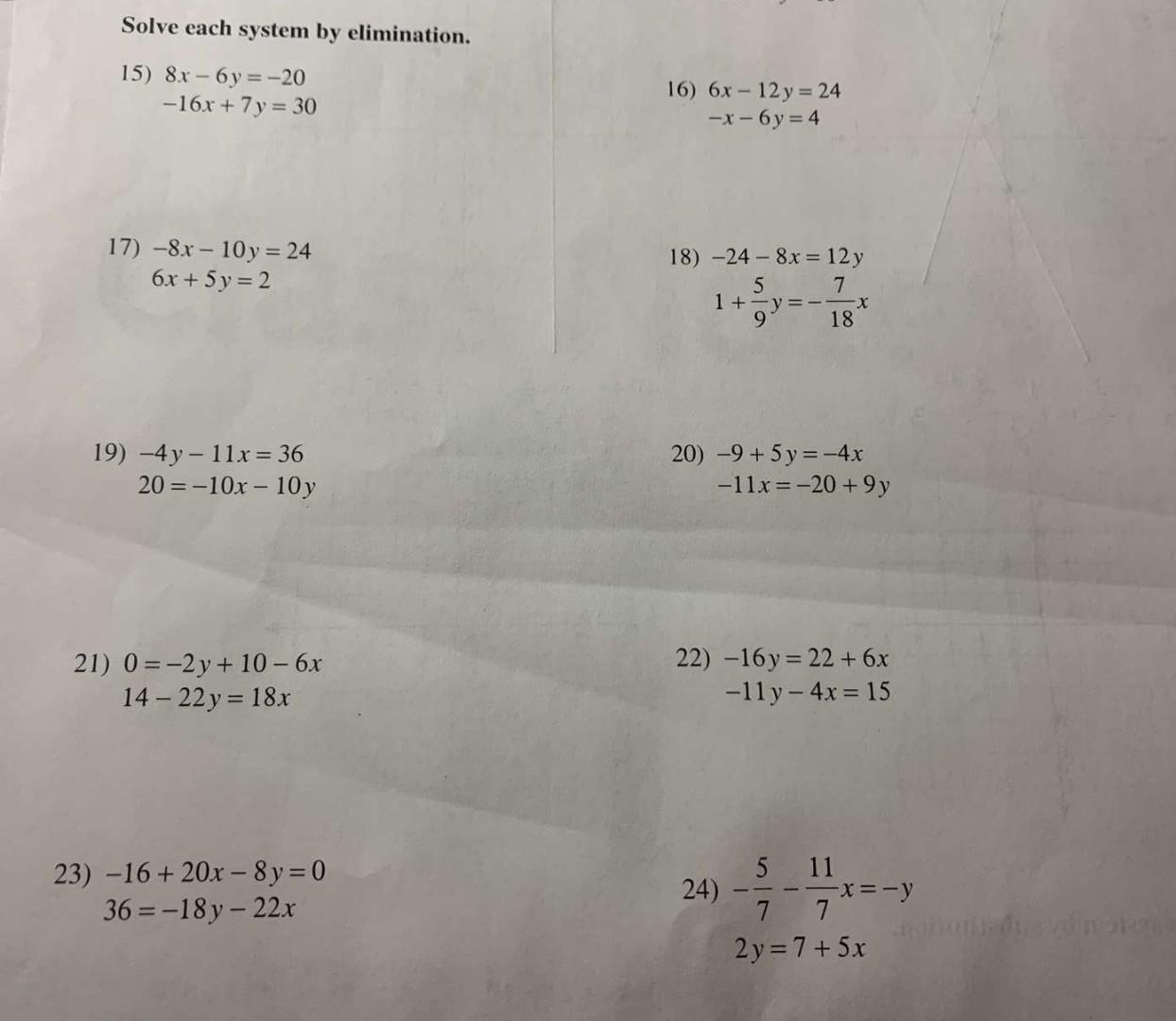 Solve 10x 5y 5x 20 For Y