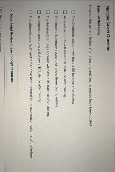 Solved Multiple Select QuestionSelect all that applyDescribe | Chegg.com