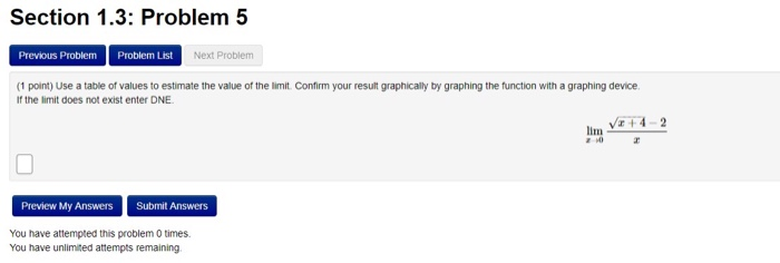 Solved Section 1.3: Problem 5 Previous Problem Problem List | Chegg.com