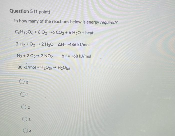 Solved Question 10 (1 point) Which of the following | Chegg.com