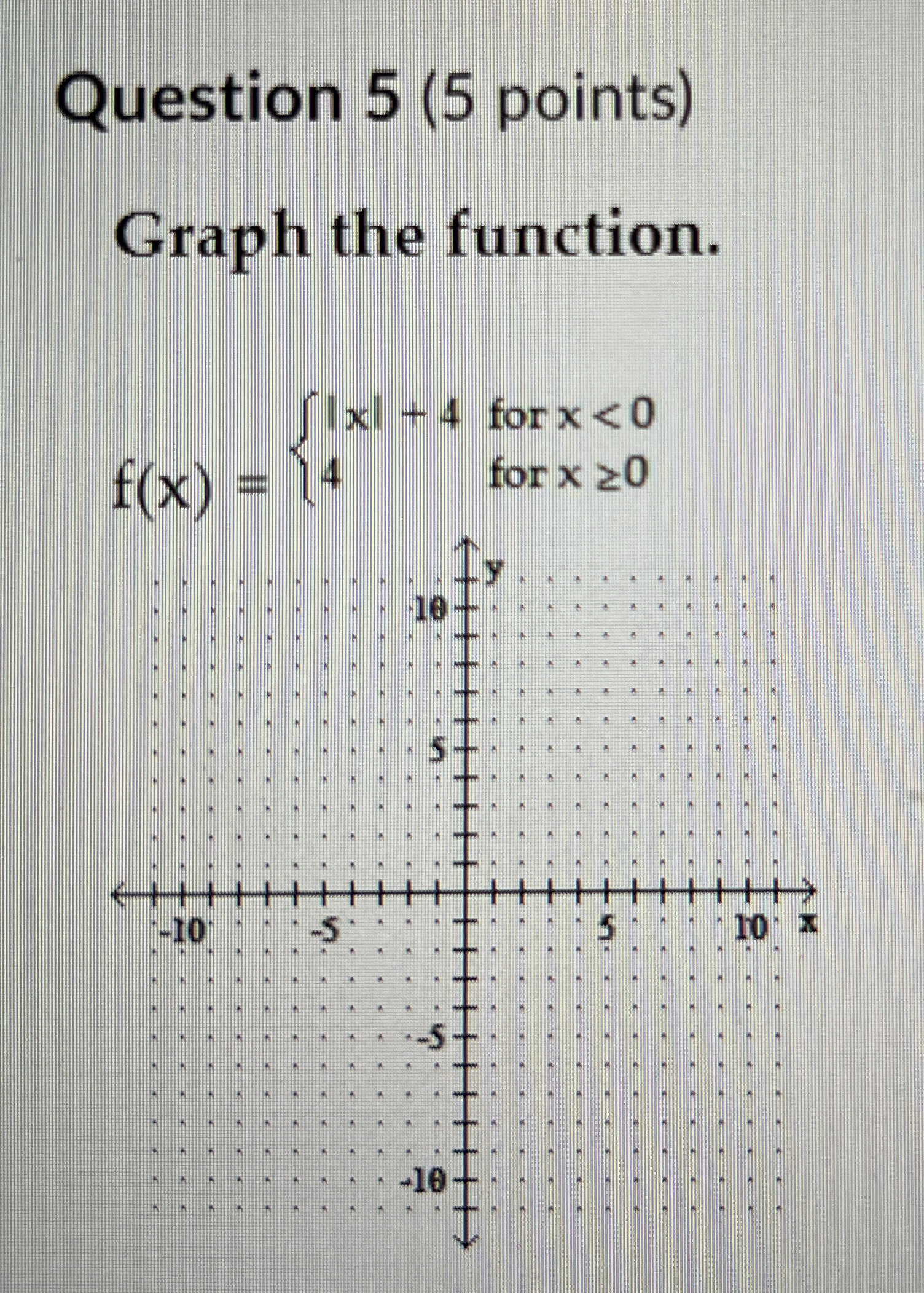 Solved Question 5 (5 ﻿points)Graph the | Chegg.com