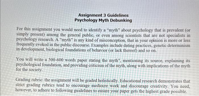 research application psychology myths part 3