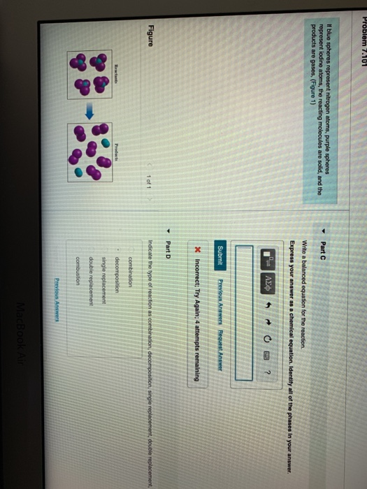 Solved Problem 7.99 red spheres represent oxygen atoms, blue