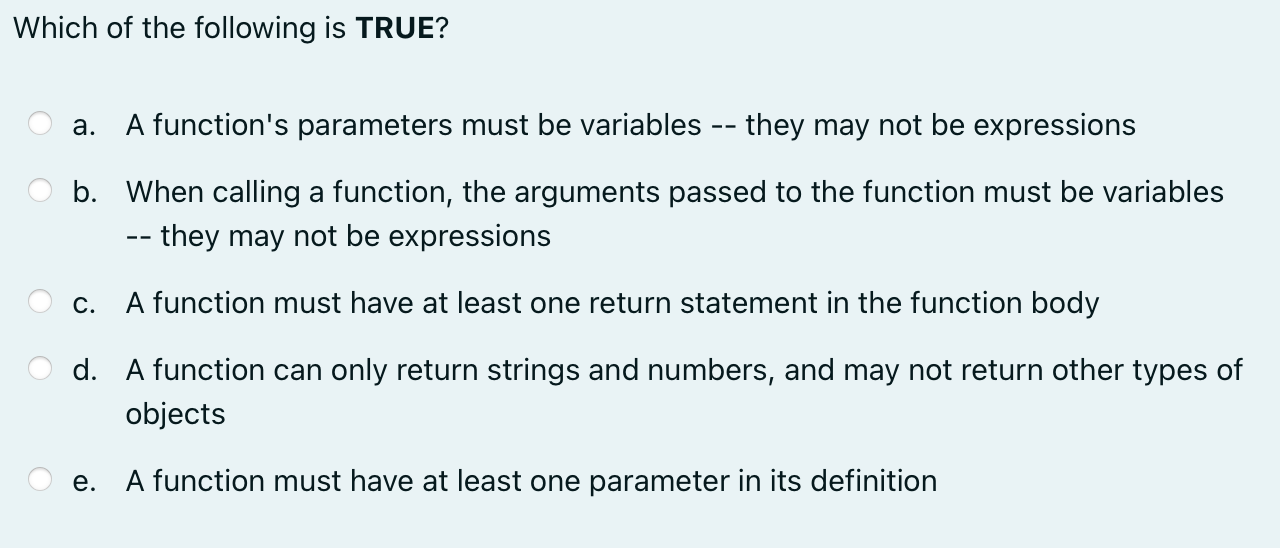 Solved PYTHON CODE(!) Which of the following is TRUE?a. A | Chegg.com