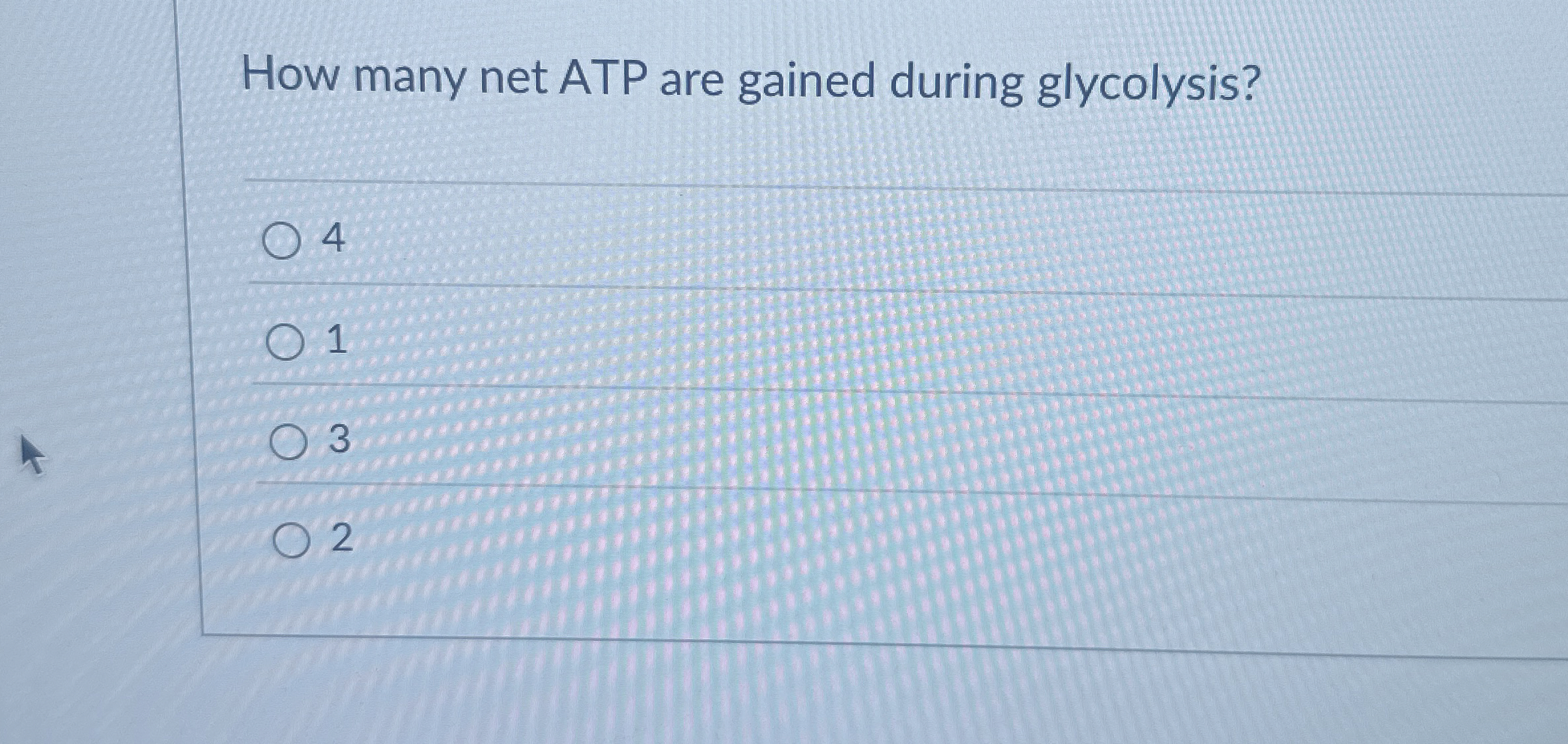 Solved How many net ATP are gained during glycolysis? 4132 | Chegg.com