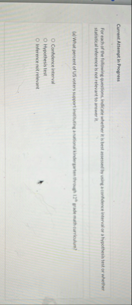 Solved Current Attempt in ProgressFor each of the following | Chegg.com