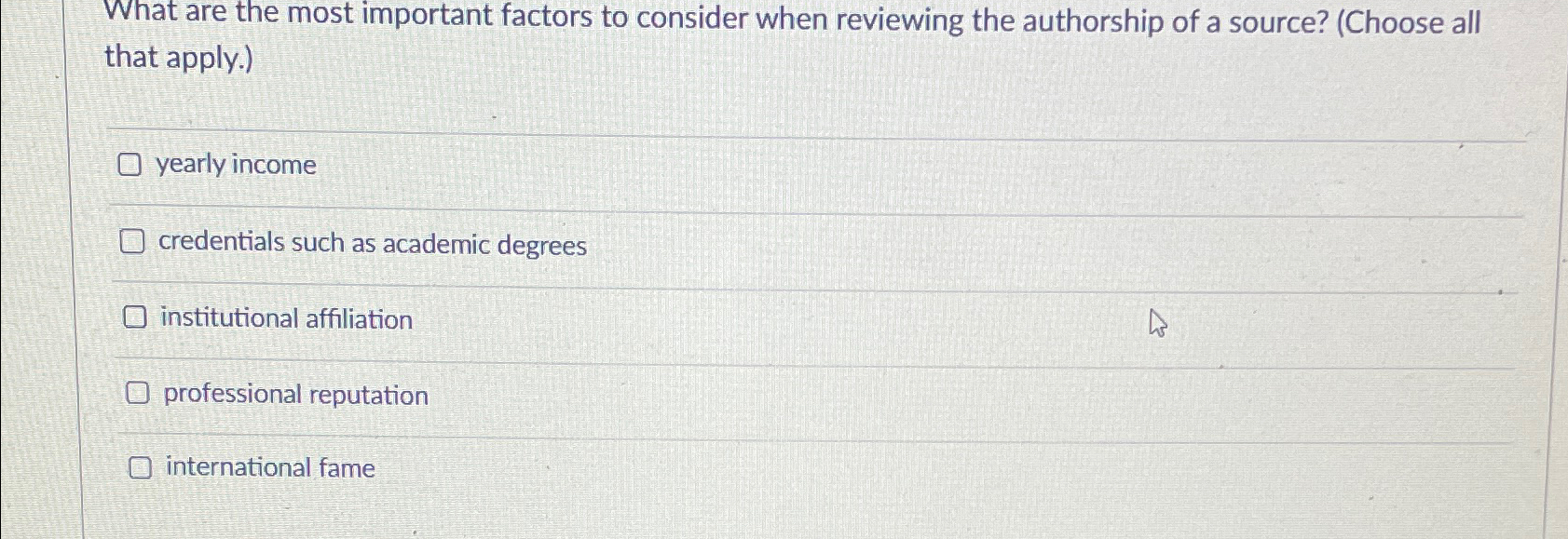 Solved What are the most important factors to consider when | Chegg.com