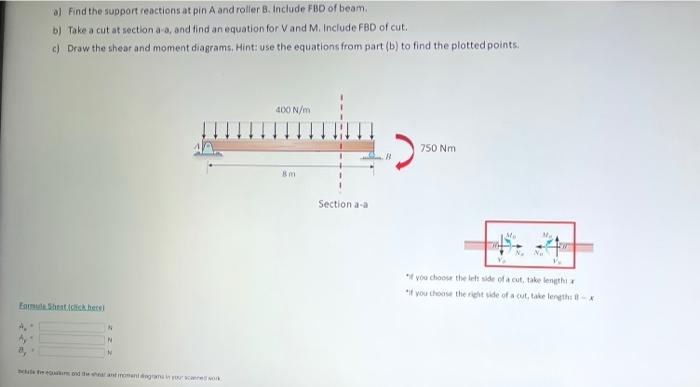 Solved Al Find The Support Reactions At Pin A And Roller B. | Chegg.com