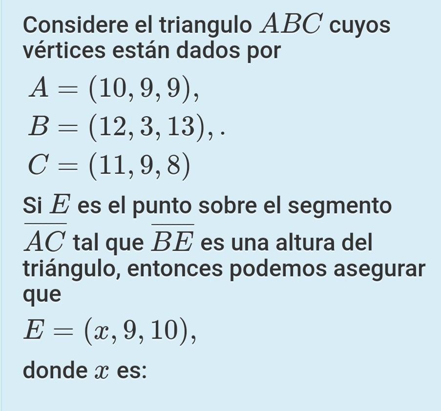 Solved Consider The Triangle ABC Whose Vertices Are Given | Chegg.com