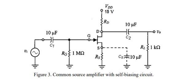 Solved Task 2 Based on the self-biasing circuit shown in | Chegg.com