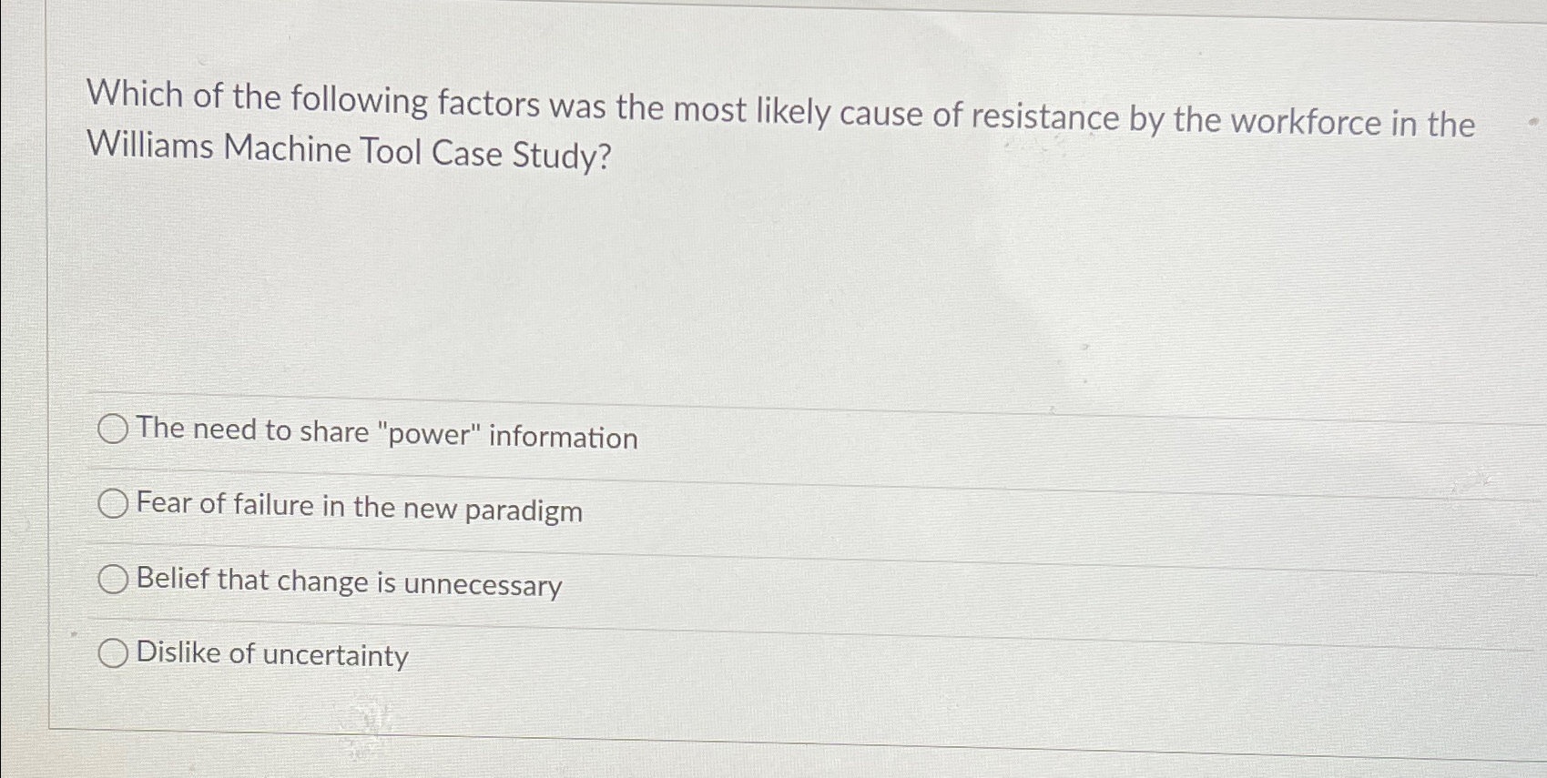 Solved Which of the following factors was the most likely