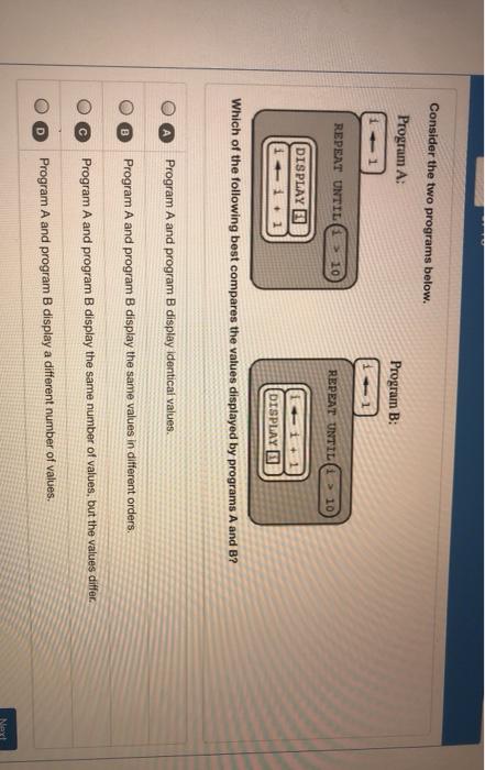 Solved Consider the two programs below. Program A: Program | Chegg.com