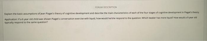 Solved FORUM DESCRIPON Explain the basic assumptions of Jean