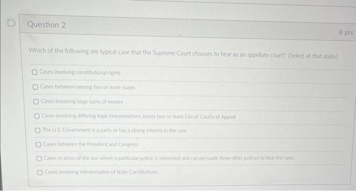 Which of the following are typical case that the | Chegg.com