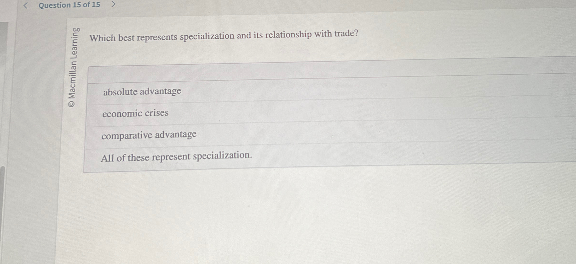 Solved Question 15 ﻿of 15Which Best Represents | Chegg.com