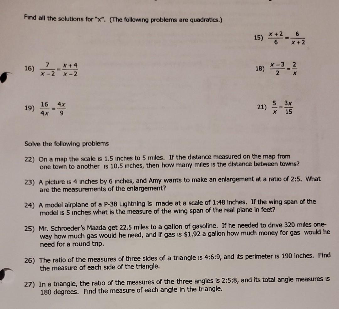 6 21 Find All The Solutions For X The Chegg Com