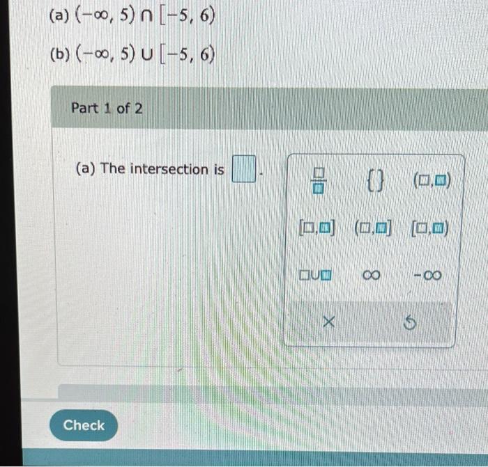 Solved Find The Intersection AND Union Of The Sets | Chegg.com