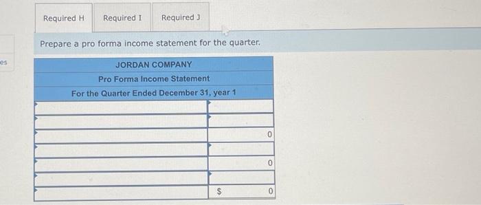 Prepare a pro forma income statement for the | Chegg.com