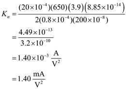 Solved An N Channel Enhancement Mode Mosfet Has Parameters Vtn Chegg Com