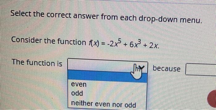 Solved Select the correct answer from each drop-down menu. | Chegg.com