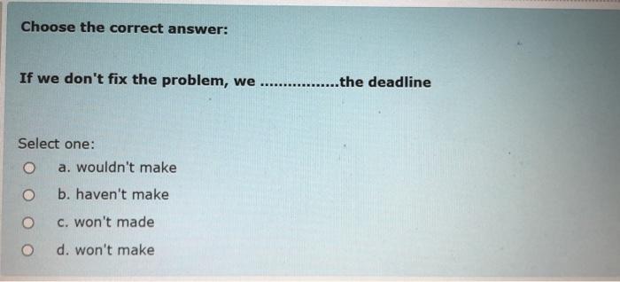Solved Choose the correct answer: If we don't fix the | Chegg.com