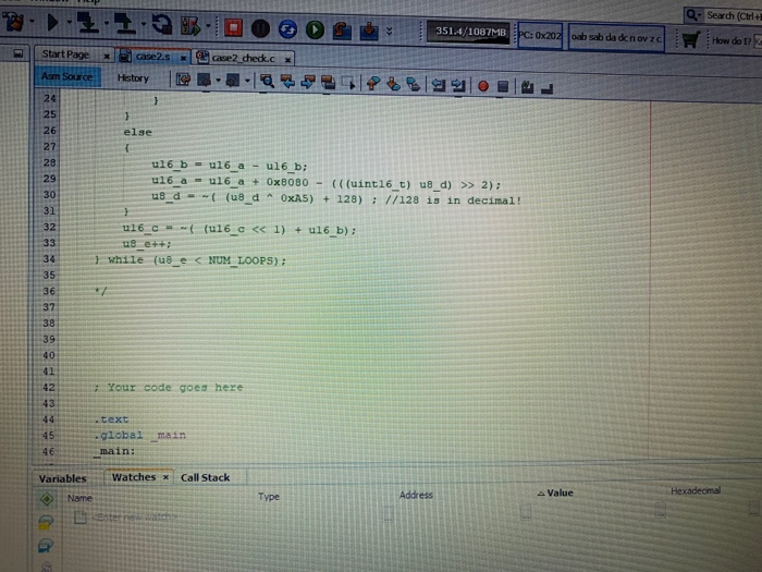 convert C language to assembly language first 3 pic