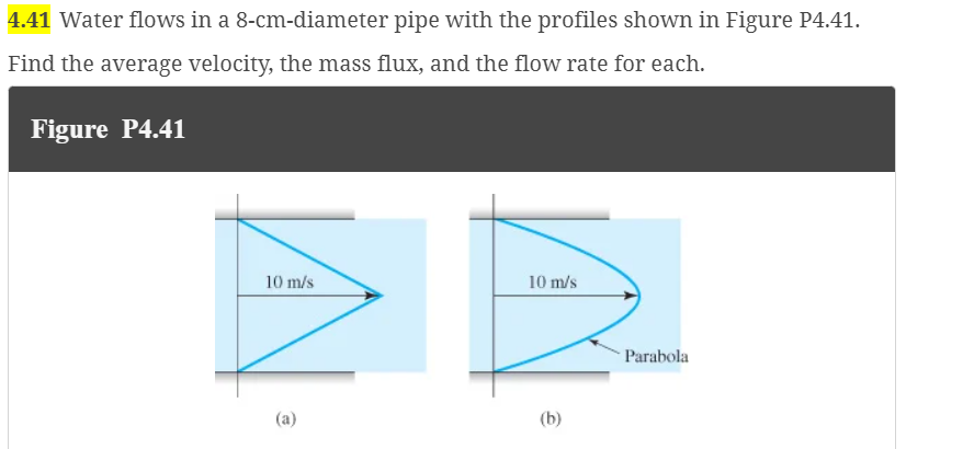 Solved 4.41 ﻿Water flows in a 8-cm-diameter pipe with the | Chegg.com