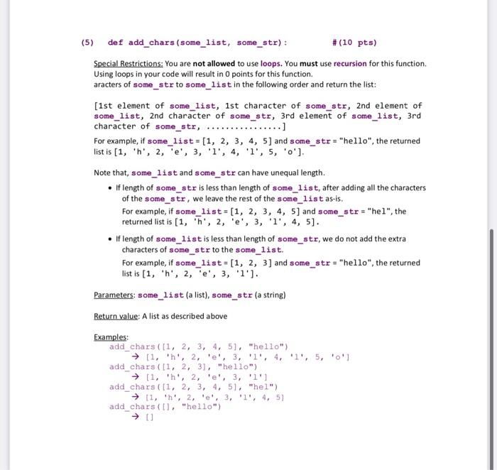 Solved Any function that violates the following will receive | Chegg.com