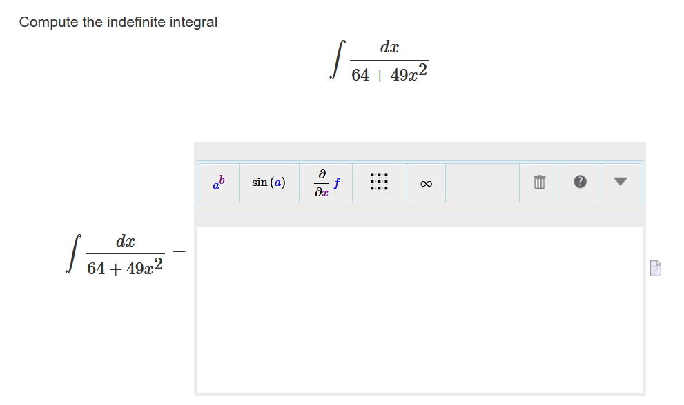 Solved Compute the indefinite | Chegg.com